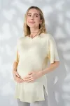 Жовта туніка Maily з трикотажу в рубчик для вагітних та годуючих