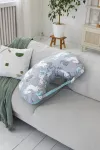 Подушка для годування біло-жовта з коронами