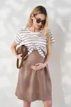 Сукня для вагітних та годуючих BECKY бежева
