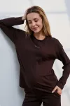 Лонгслив Erica для вагітних та годування шоколадний
