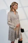 Сукня ALICIA для вагітних та годуючих сіро бежева