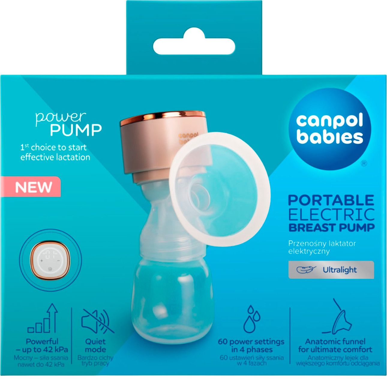Електричний молоковідсмоктувач Canpol Babies PowerPump портативний 20/107