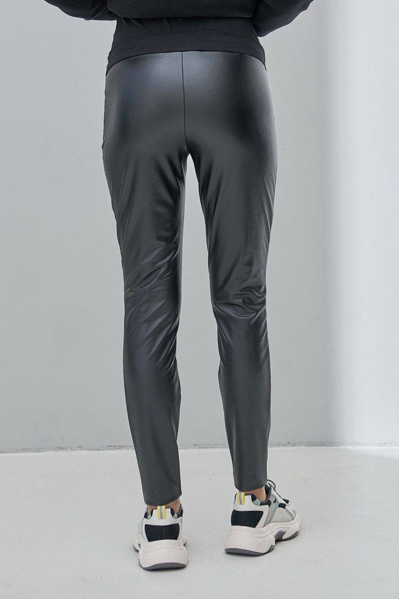 Теплі лосини для вагітних із еко-шкіри ELVA