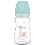 Canpol babies Пляшка антиколікова з широким отвором 240 мл зелена лама