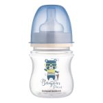 Canpol babies Пляшка антиколікова з широким отвором 120 мл синя
