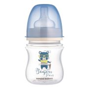 Canpol babies Пляшка антиколікова з широким отвором 120 мл синя