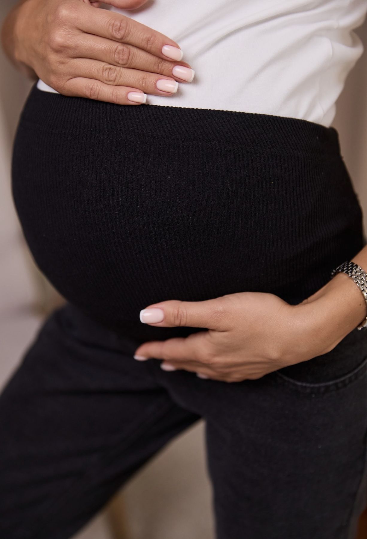 Джинси для вагітних mom fit Monton чорний