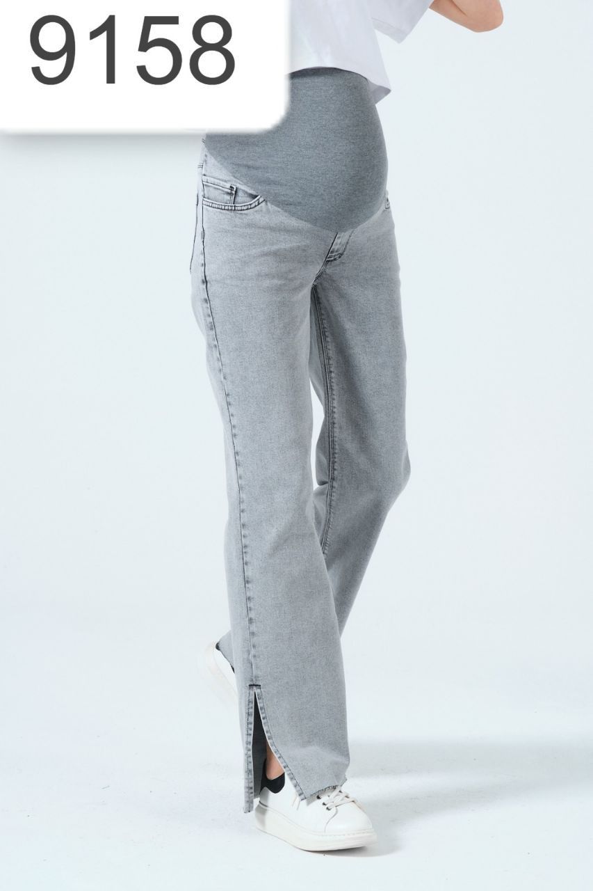 Джинси для вагітних Busa Straigt slit jeans прямі сірі