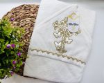 Крижма махрова для хрещення молочна велика