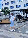 Довгі джинсові шорти для вагітних Marbella блакитні