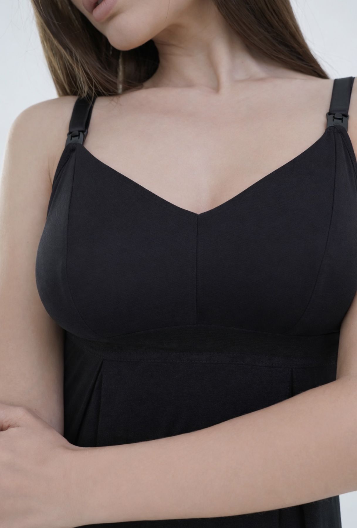 Нічна сорочказ віскози Мамин дім чорна
