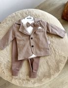 Костюм з пиджаком для хлопчика бежевий