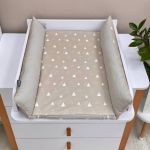 Пеленальний матрацик поплін з непромокаючим простирадлом 40х70 бежевий