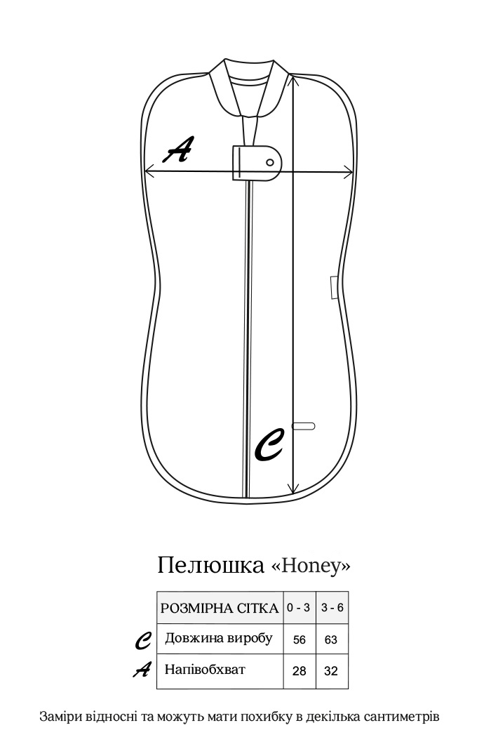 Євро пелюшка на блискавці з шапочкою літня Honey, Мокко
