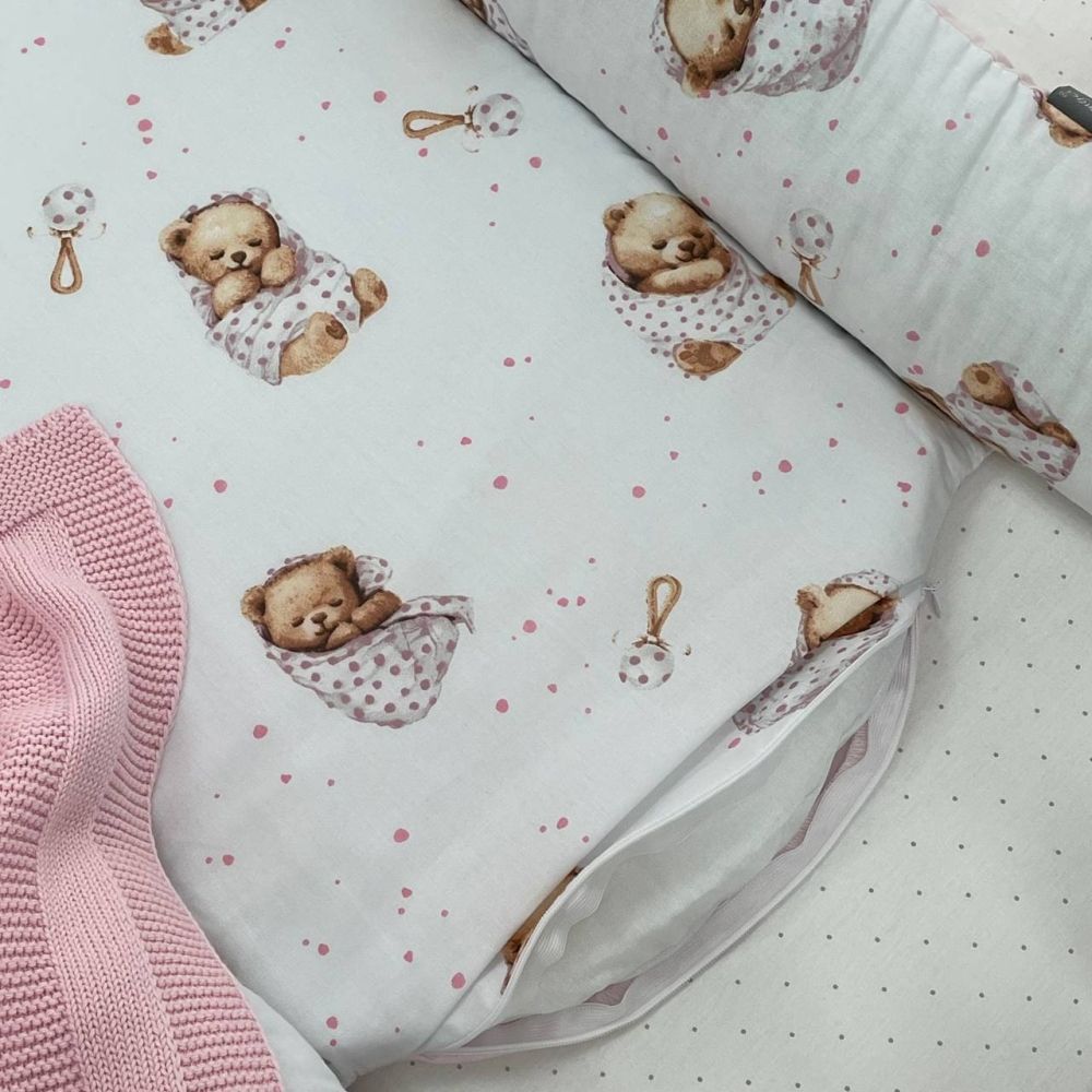 Кокон Baby Design Ведмедик у ковдрі на білому