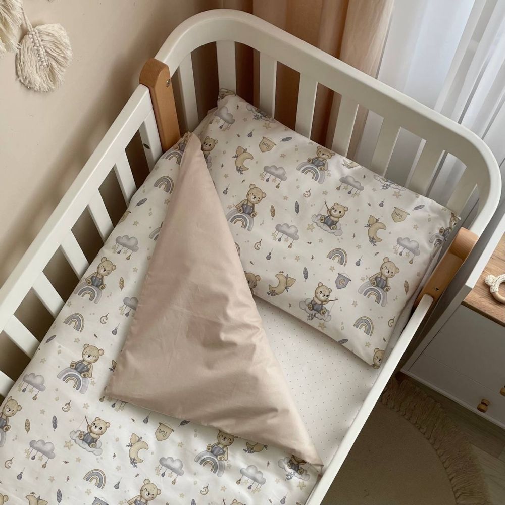 Змінний комплект постільної білизни Baby mix Ведмедик бой синій