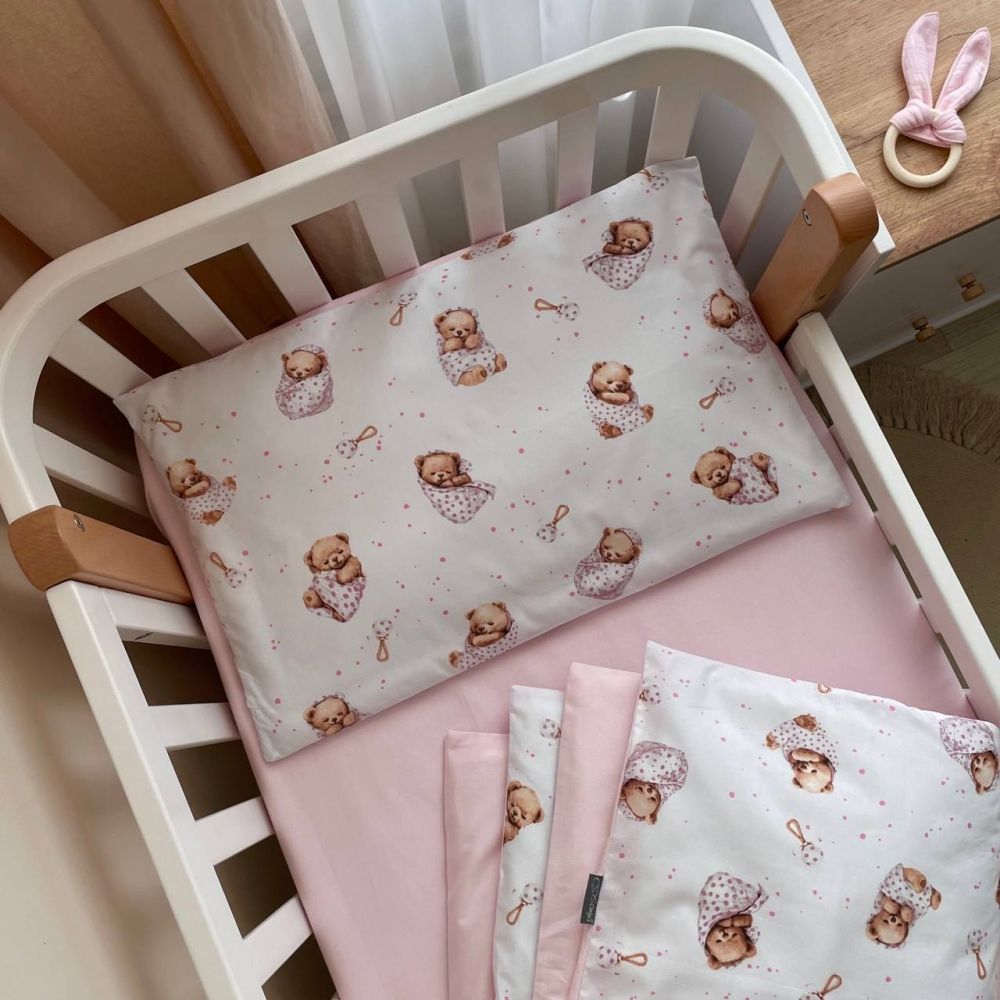 Змінний комплект постільної білизни Baby mix Ведмедик рожевий
