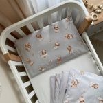 Змінний комплект постільної білизни Baby mix Ведмедик сірий