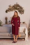 Сукня для вагітних Toledo пліссе бордо