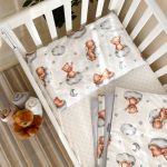 Змінний комплект постільної білизни Baby mix Тедді сірий