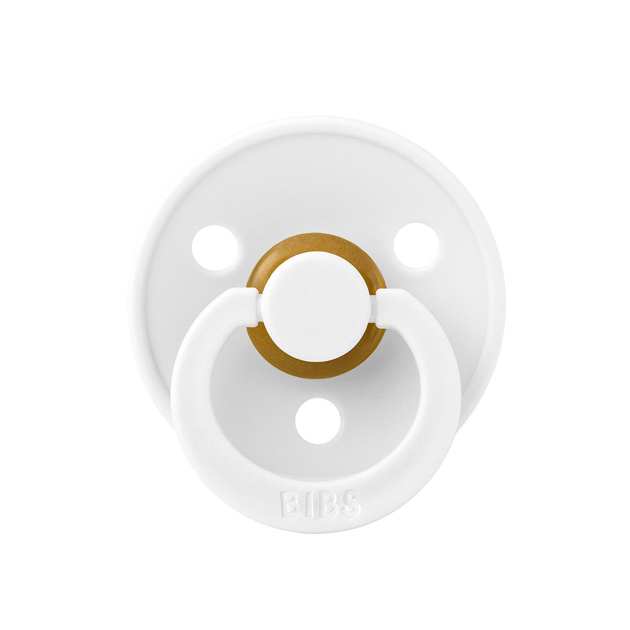 Соска пустушка BIBS Colour Latex Round (кругла) – White