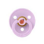 Соска пустушка BIBS Studio Colour Latex Round (кругла) Ladybug – Violet Sky